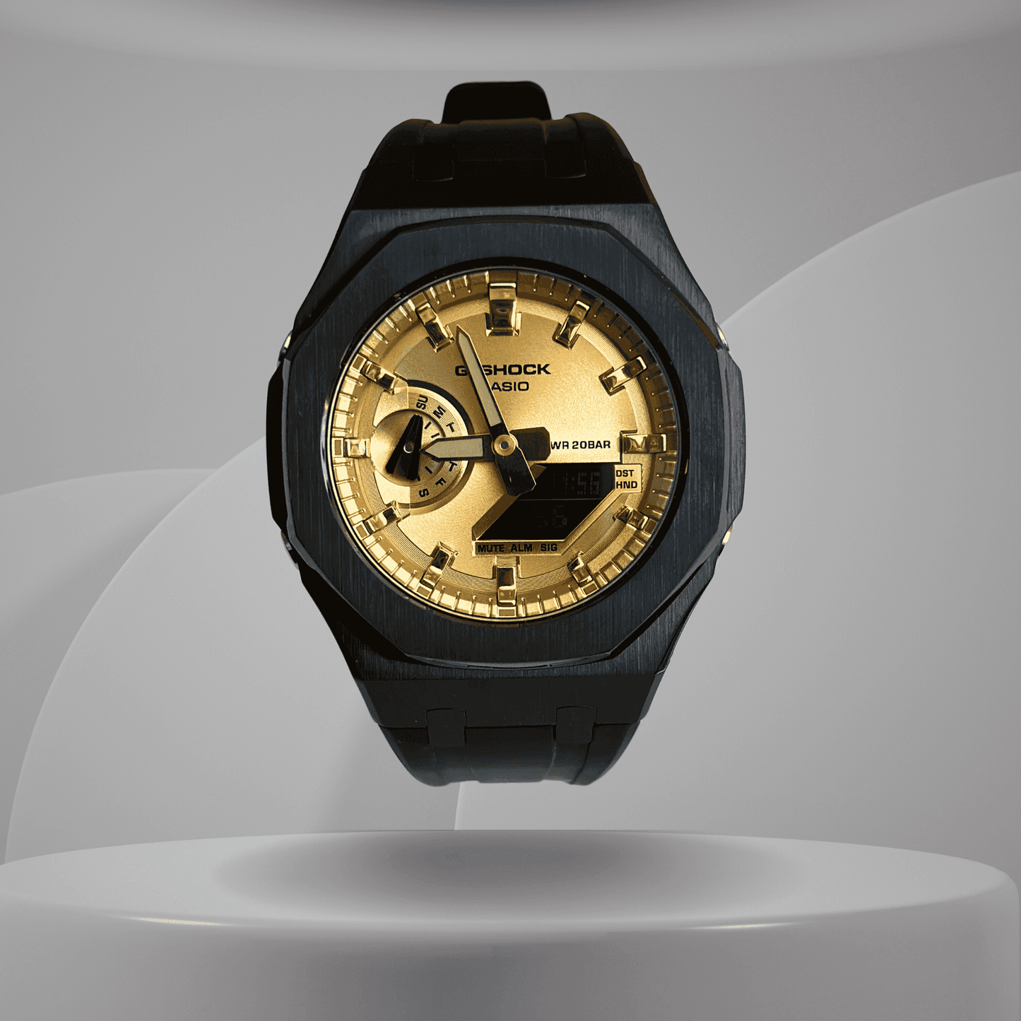 Casio G-Shock Mod Watch - Black Gold - GA-2100 Custom Casioak - ChronoCustom