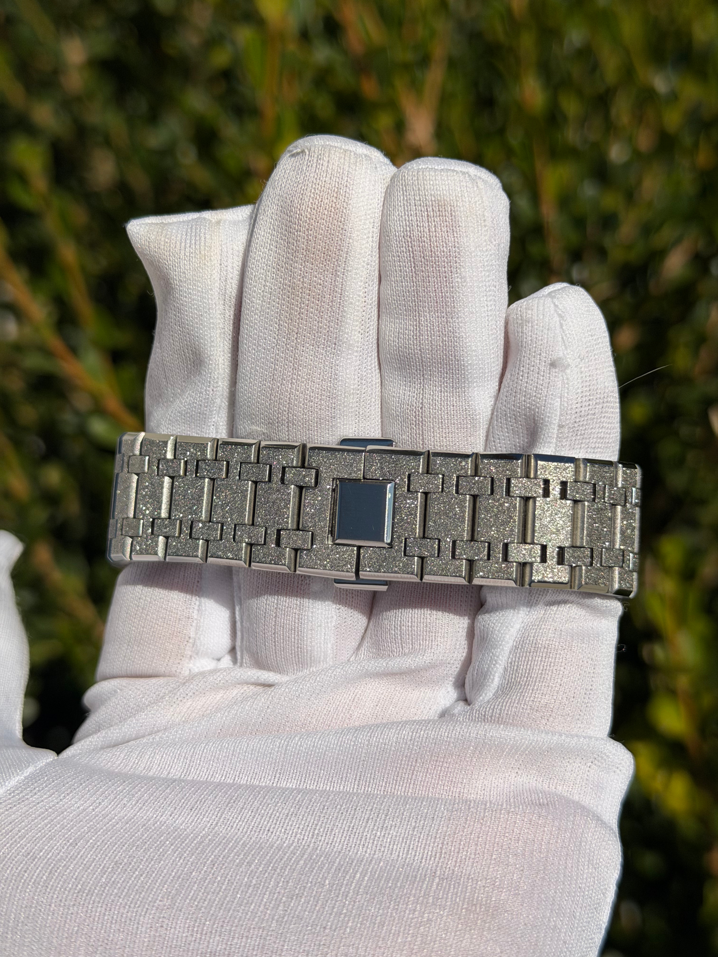 CasiOak Custom Watch – Silver Luminous Frosted – Mod G-Shock GA2100