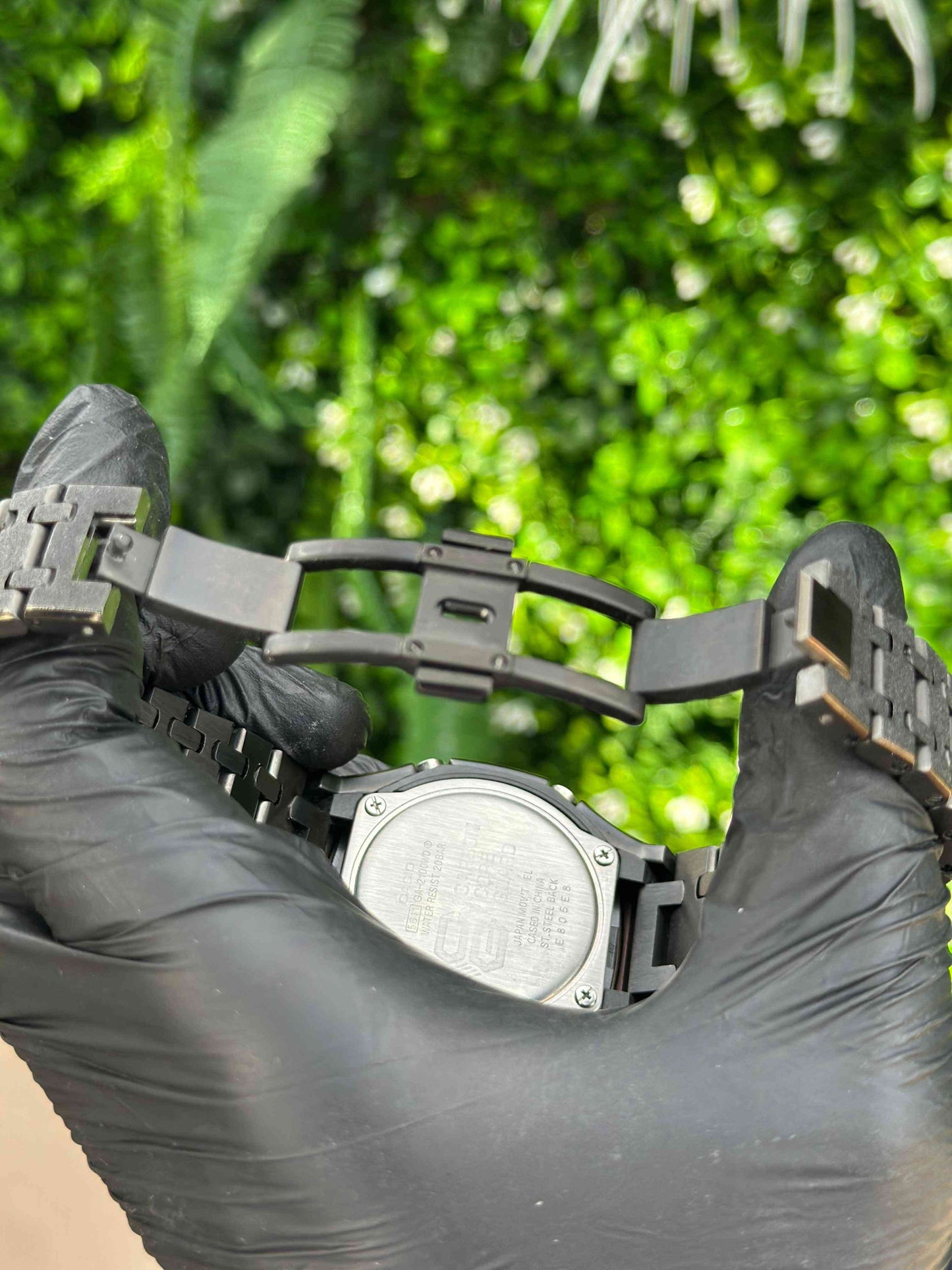 Casio G-Shock Mod Watch - Silver White Frosted - GA-2100 Custom Casioak