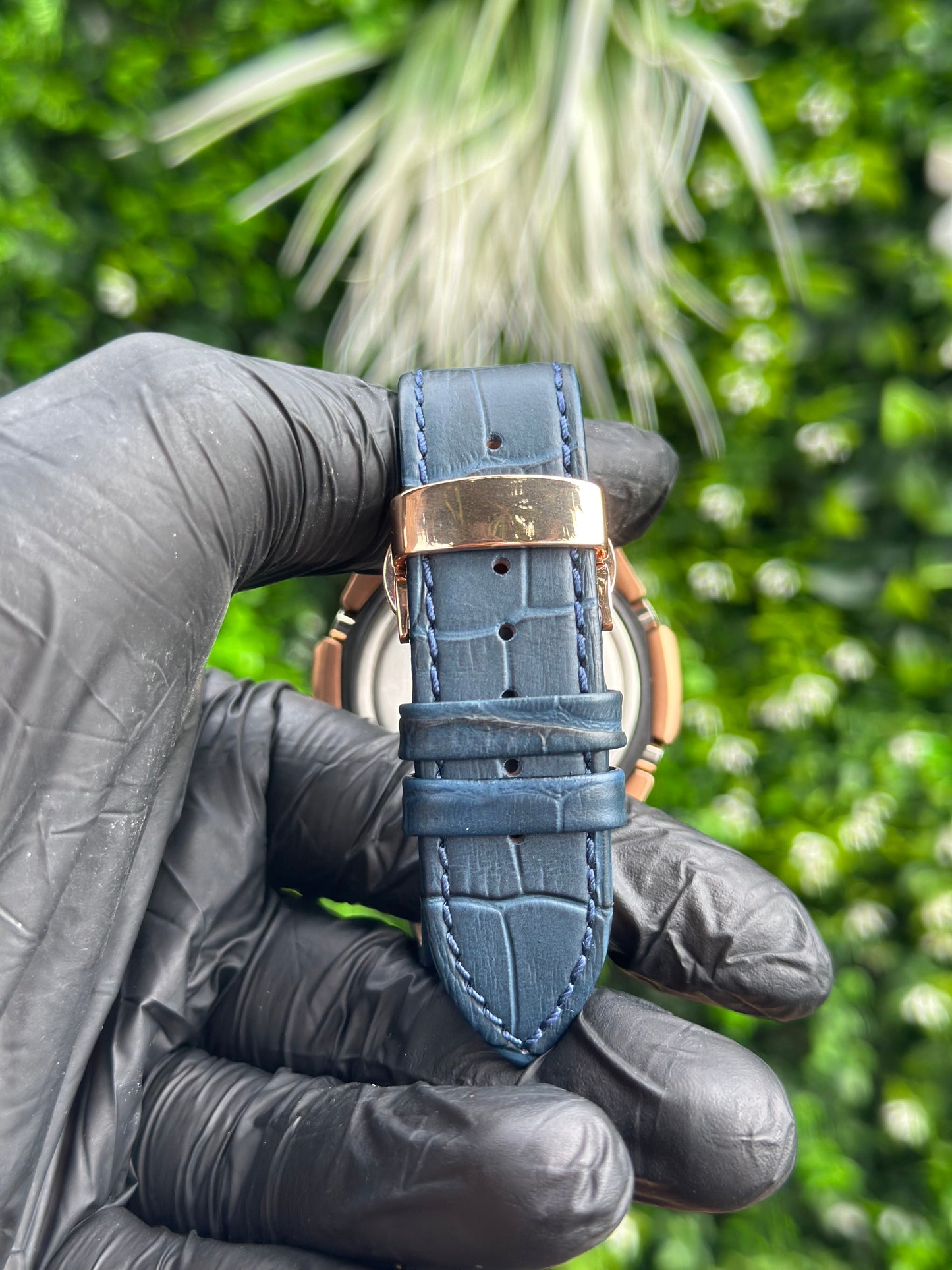 Montre Casionaut Custom – White Blue Alligator Leather - Mod G-Shock GA2100