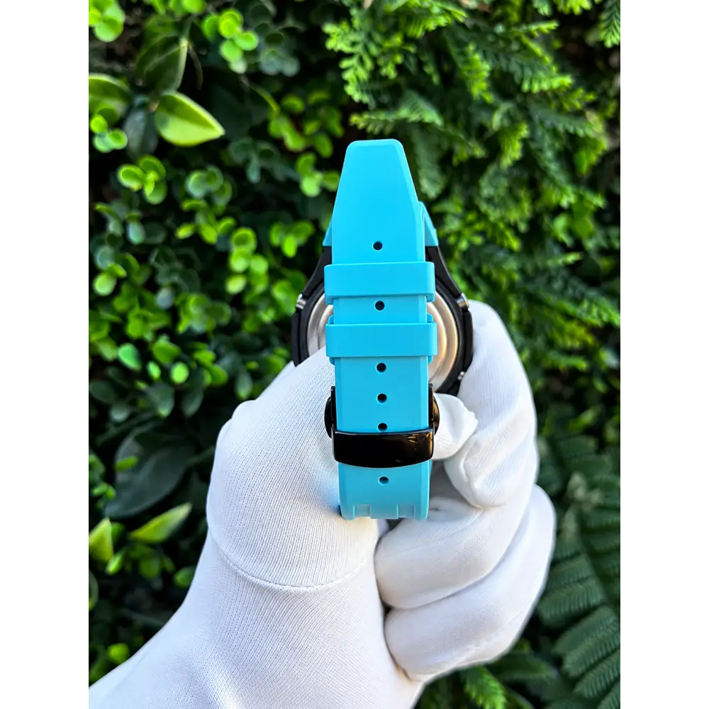 Montre CasiOak Custom – Black Blue Mirror Polish - Mod G-Shock GA2100