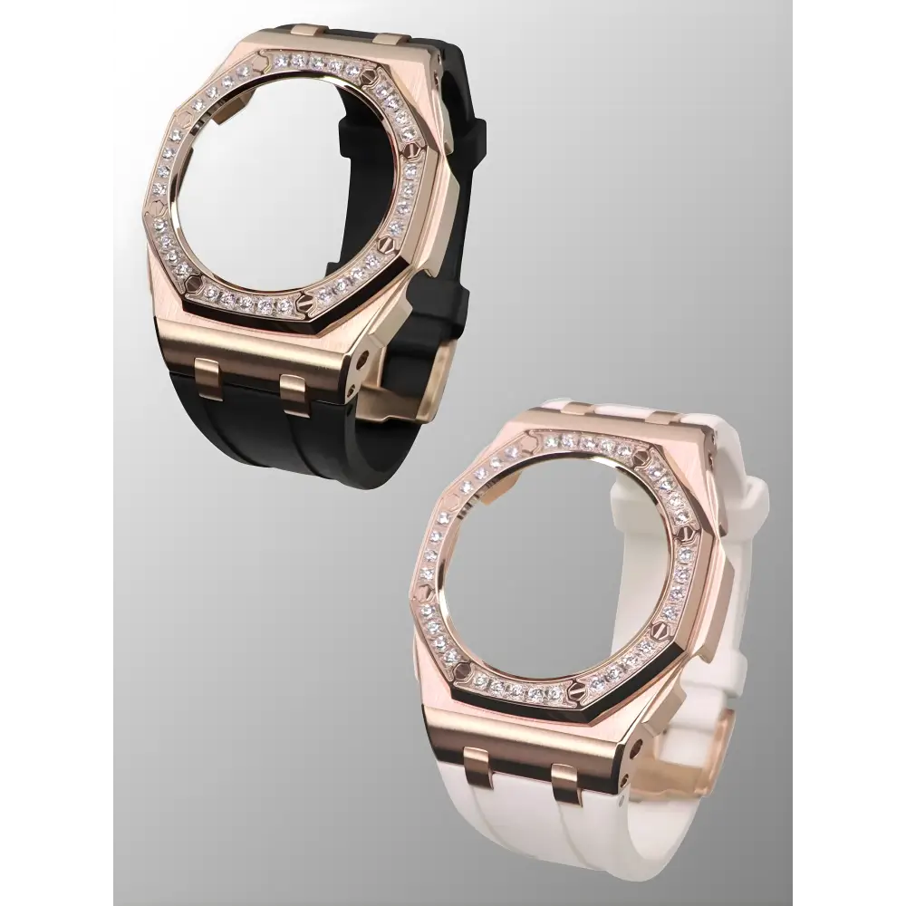 Montre CasiOak Custom – Diamond Black Rose Gold - Mod G-Shock GMAS2100