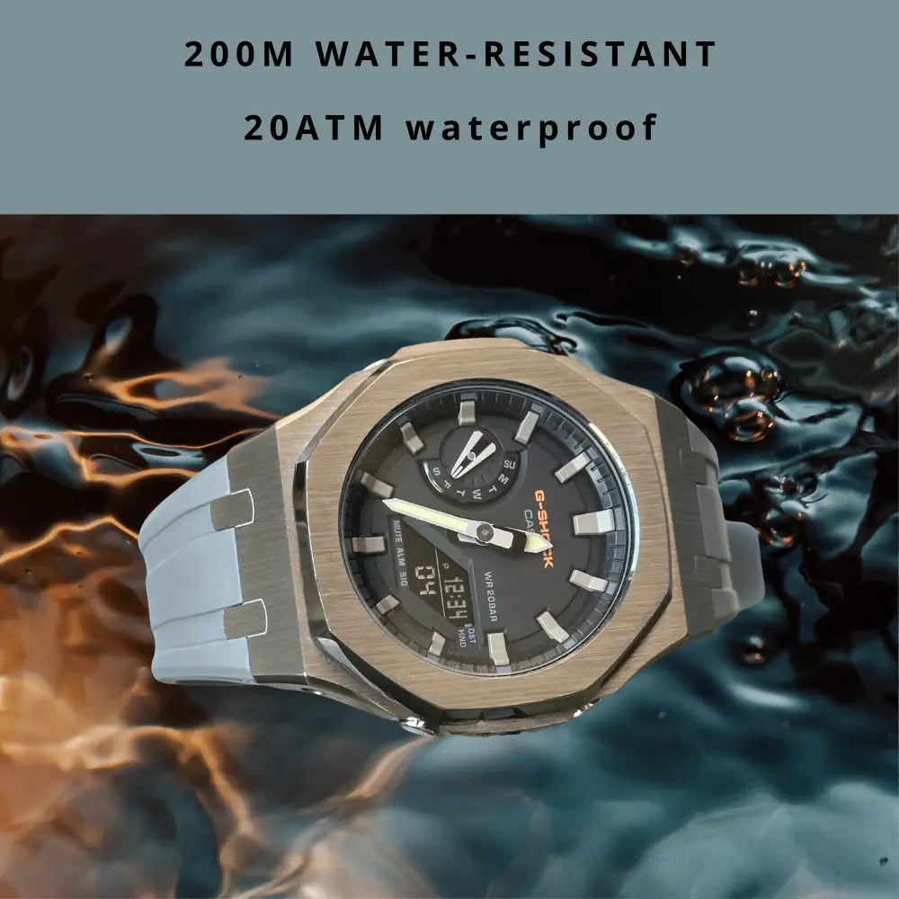 Montre CasiOak Custom – Nardo Grey - Mod G-Shock GA2100