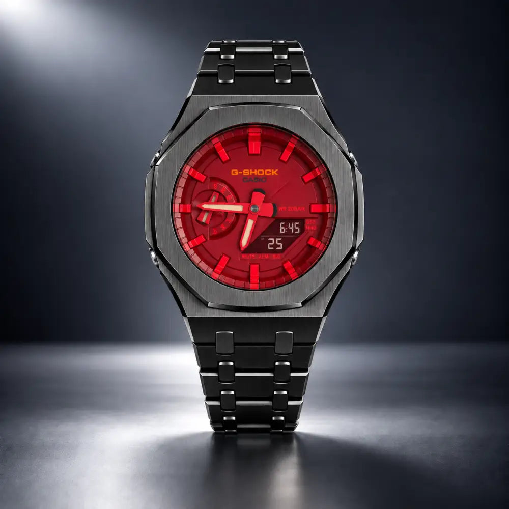 Montre CasiOak Custom – Black Red - Mod G-Shock GA2100