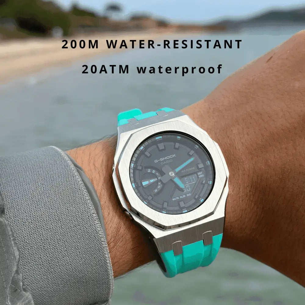 Casio G-Shock Mod Watch - Sky Blue - GA-2100 Custom Casioak