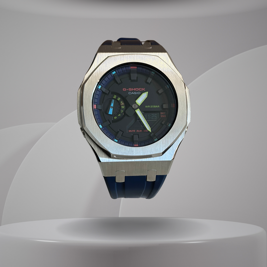 Casio G-Shock Mod Watch - Purple Blue - GA-2100 Custom Casioak