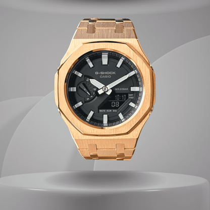 Montre CasiOak Custom – Rose Gold White - Mod G-Shock GA2100
