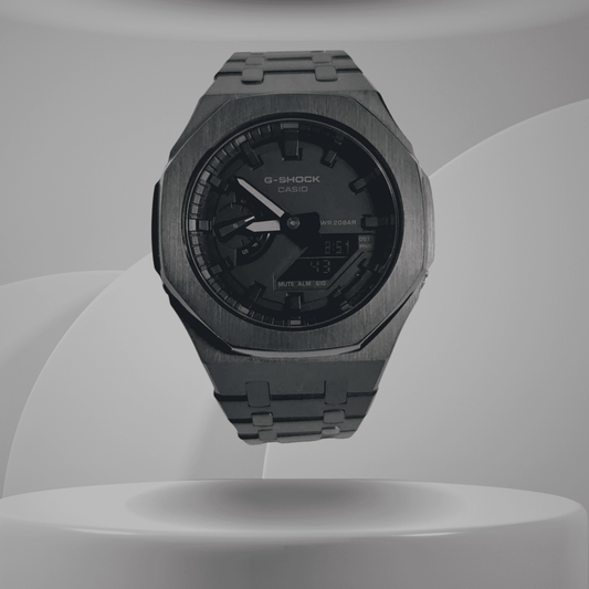 Montre CasiOak Custom – Full Black - Mod G-Shock GA2100