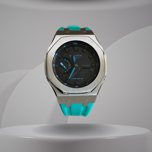 Casio G-Shock Mod Watch - Sky Blue - GA-2100 Custom Casioak