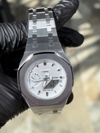 Montre CasiOak Custom – Metal Silver - Mod G-Shock GMAS2100