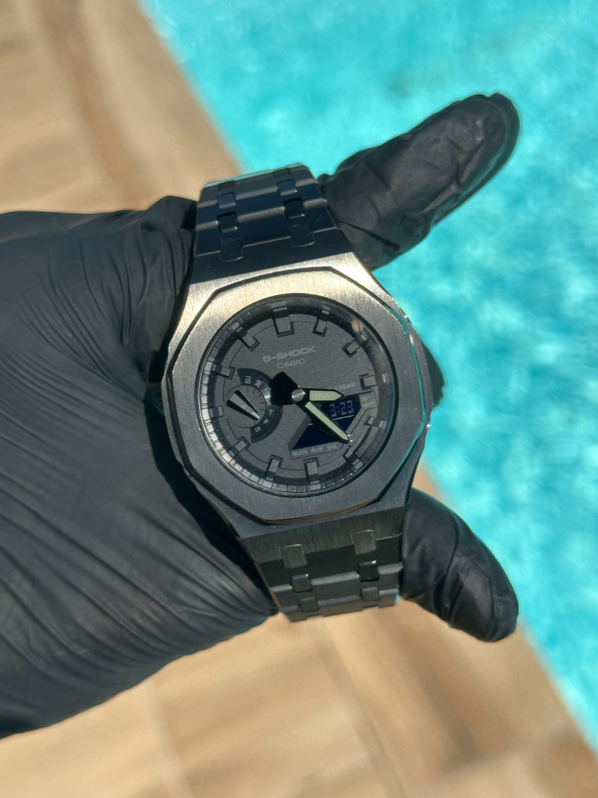 Montre CasiOak Custom – Full Black - Mod G-Shock GA2100