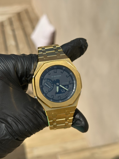 Montre CasiOak Custom – Gold Black Dial - Mod G-Shock GA2100