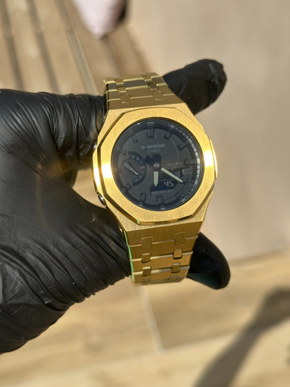 Montre CasiOak Custom – Gold Black Dial - Mod G-Shock GA2100