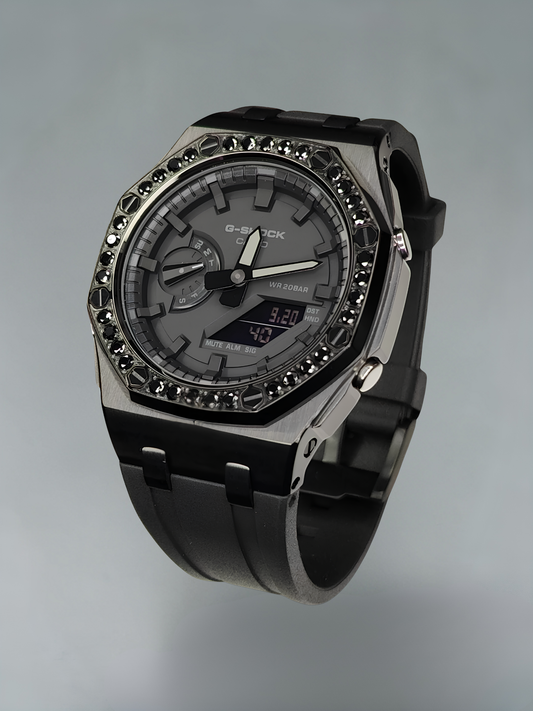 Montre CasiOak Custom – Diamond Deep Black - Mod G-Shock GA2100