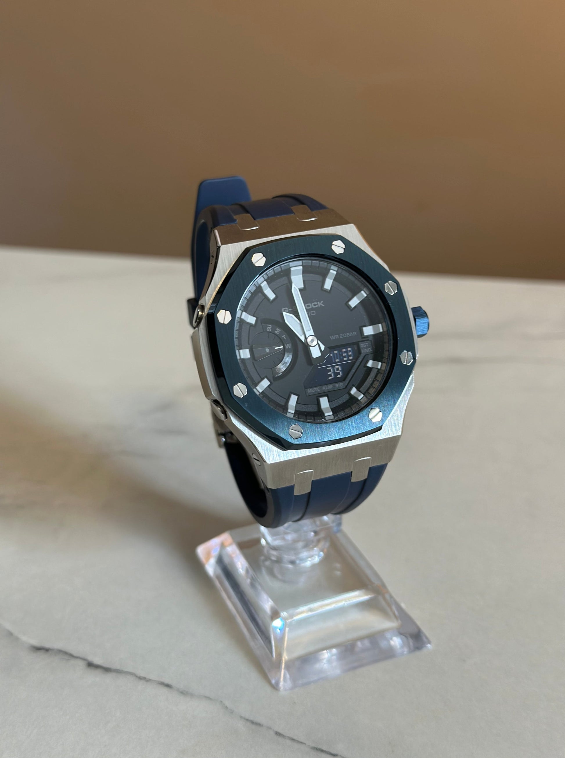 CasiOak Custom Watch Offshore - Royal Blue Edition Bezel Blue - ChronoCustom