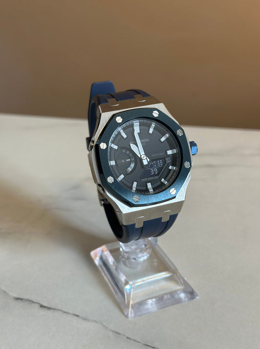 CasiOak Custom Watch Offshore - Royal Blue Edition Bezel Blue - ChronoCustom