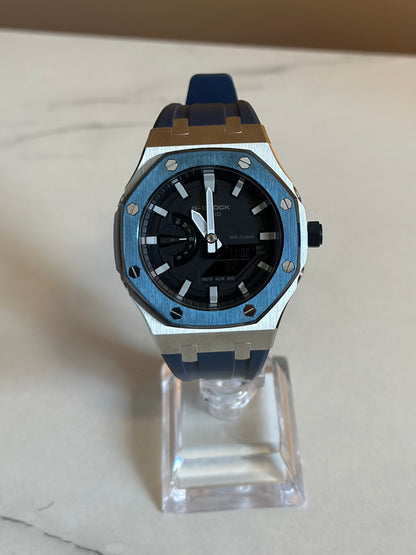 CasiOak Custom Watch Offshore - Royal Blue Edition Bezel Blue - ChronoCustom