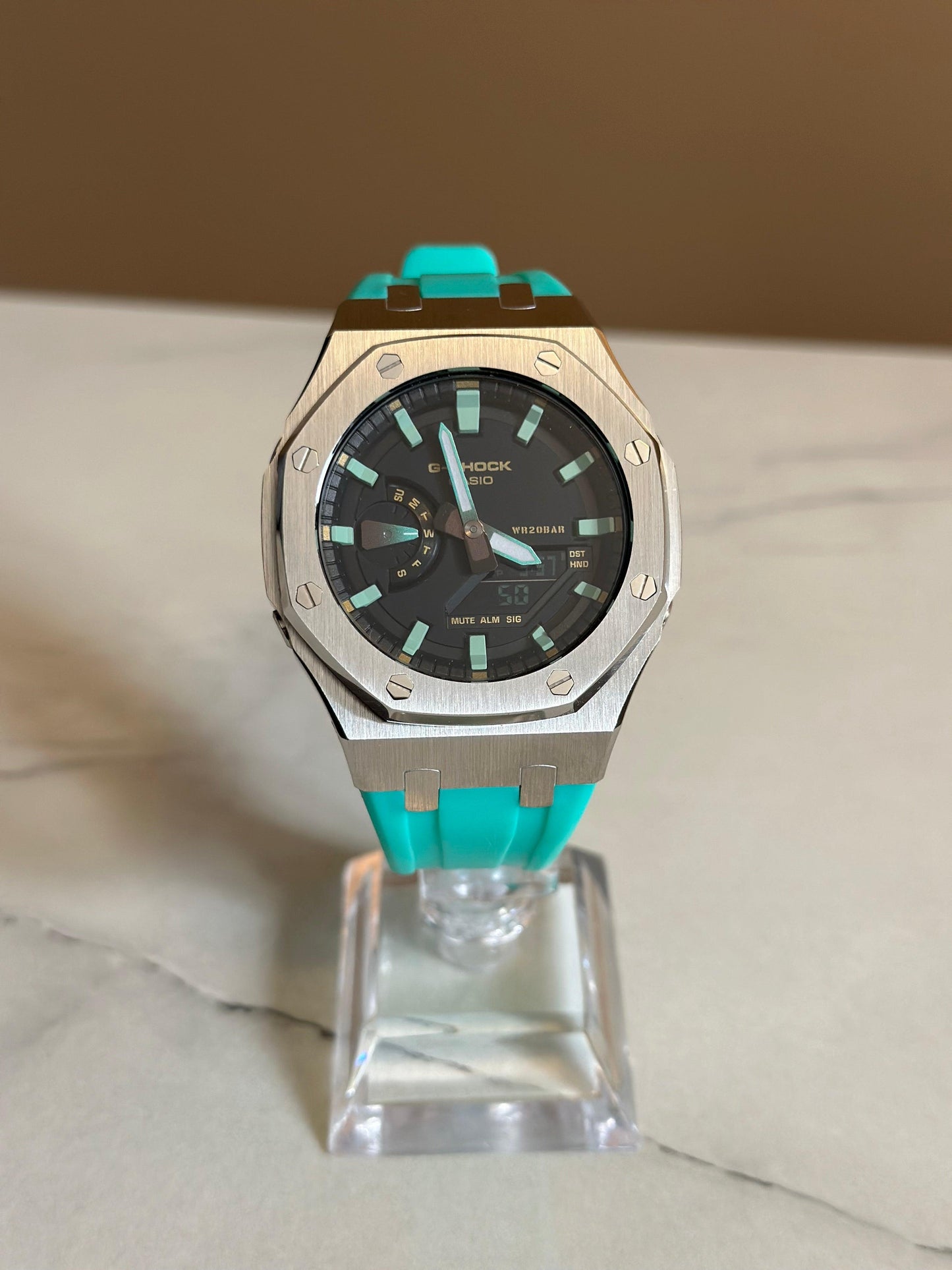 Montre CasiOak Custom - Blue Green - ChronoCustom