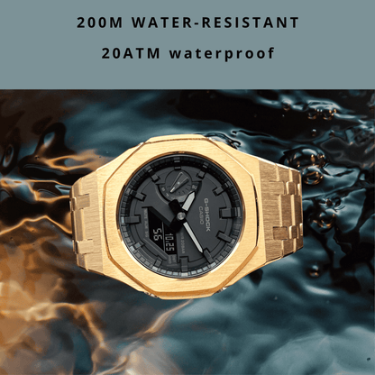 Montre CasiOak Custom – Gold Black Dial - Mod G-Shock GA2100