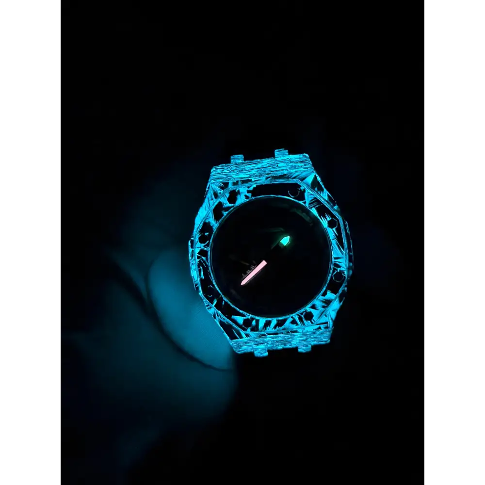 Casio G-Shock GA2100 – Black Carbon Fiber Luminous | Custom Casioak | Men's watch | Mod premium | Men's Gift | Custom watch | Modded G-Shock