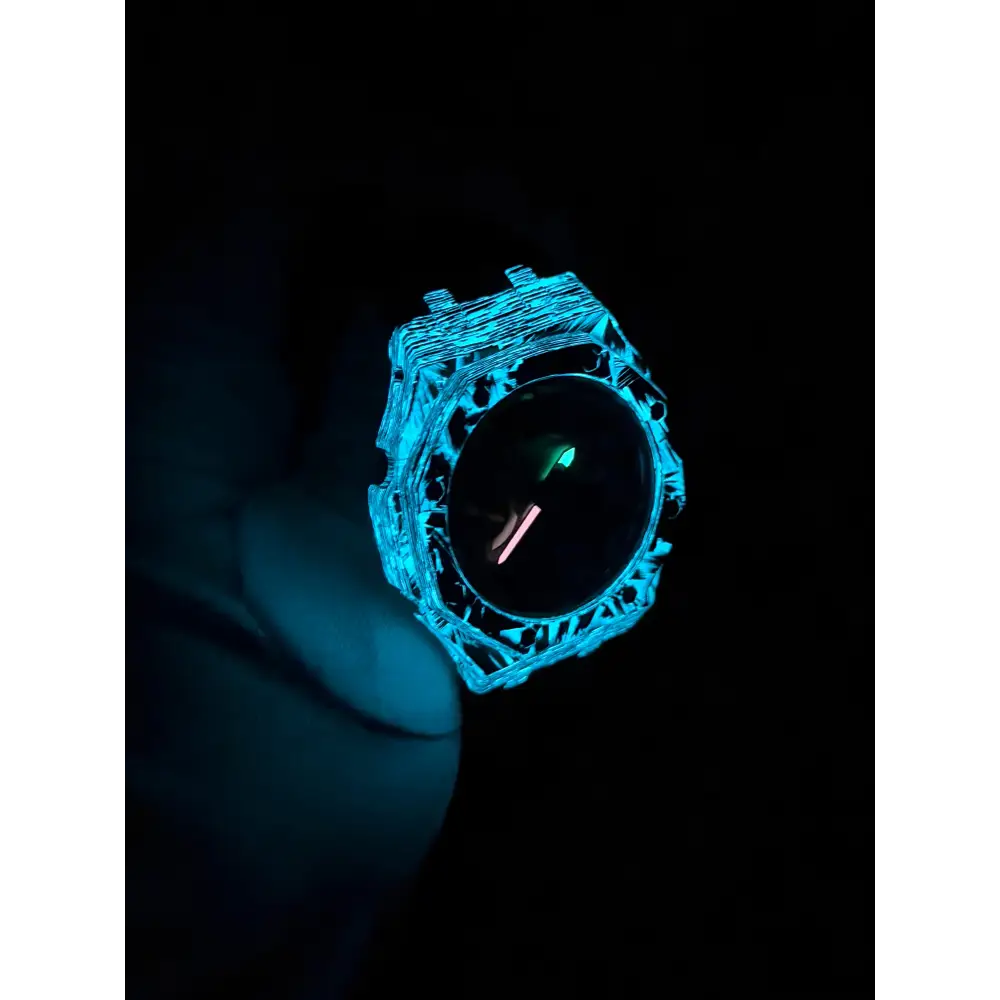 Casio G-Shock GA2100 – Black Carbon Fiber Luminous | Custom Casioak | Men's watch | Mod premium | Men's Gift | Custom watch | Modded G-Shock