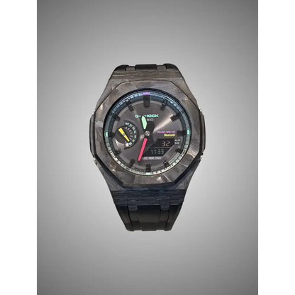 Casio G-Shock GA2100 – Black Carbon Fiber Luminous | Custom Casioak | Men's watch | Mod premium | Men's Gift | Custom watch | Modded G-Shock - ChronoCustom