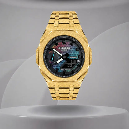 Casio G-Shock Mod Watch - Black Frosted - GA-2100 Custom Casioak - ChronoCustom