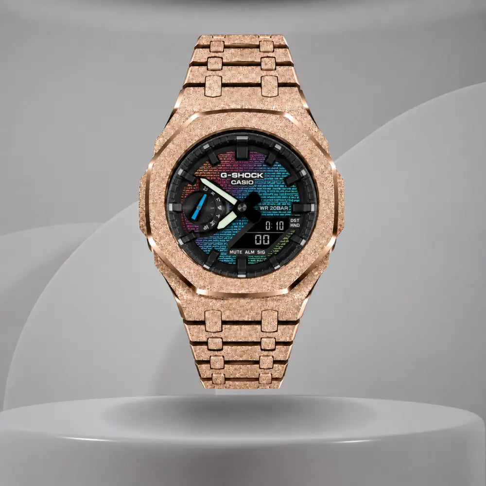 Casio G-Shock Mod Watch - Black Frosted - GA-2100 Custom Casioak - ChronoCustom