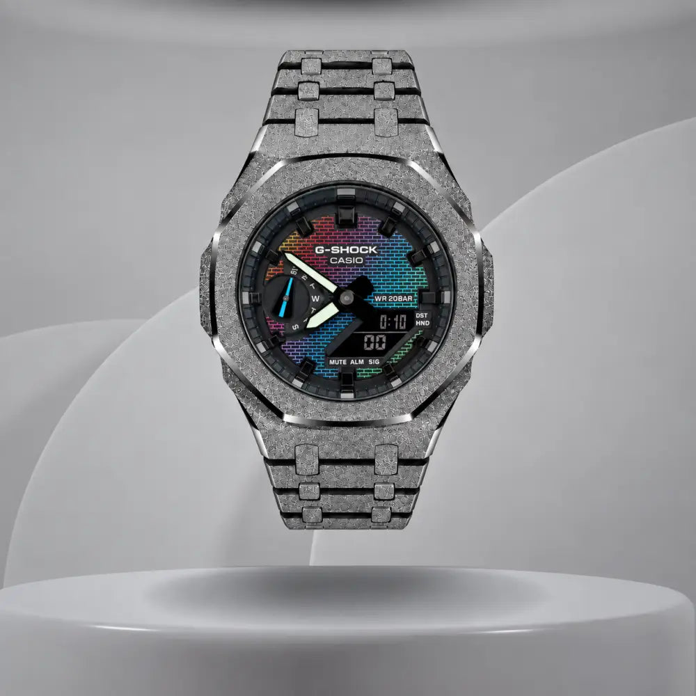 Casio G-Shock Mod Watch - Black Frosted - GA-2100 Custom Casioak - ChronoCustom