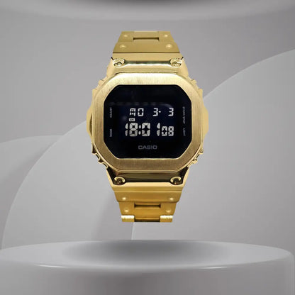 Casio G-Shock Mod Watch - Black Gold - DW5600 Custom Casioak - ChronoCustom