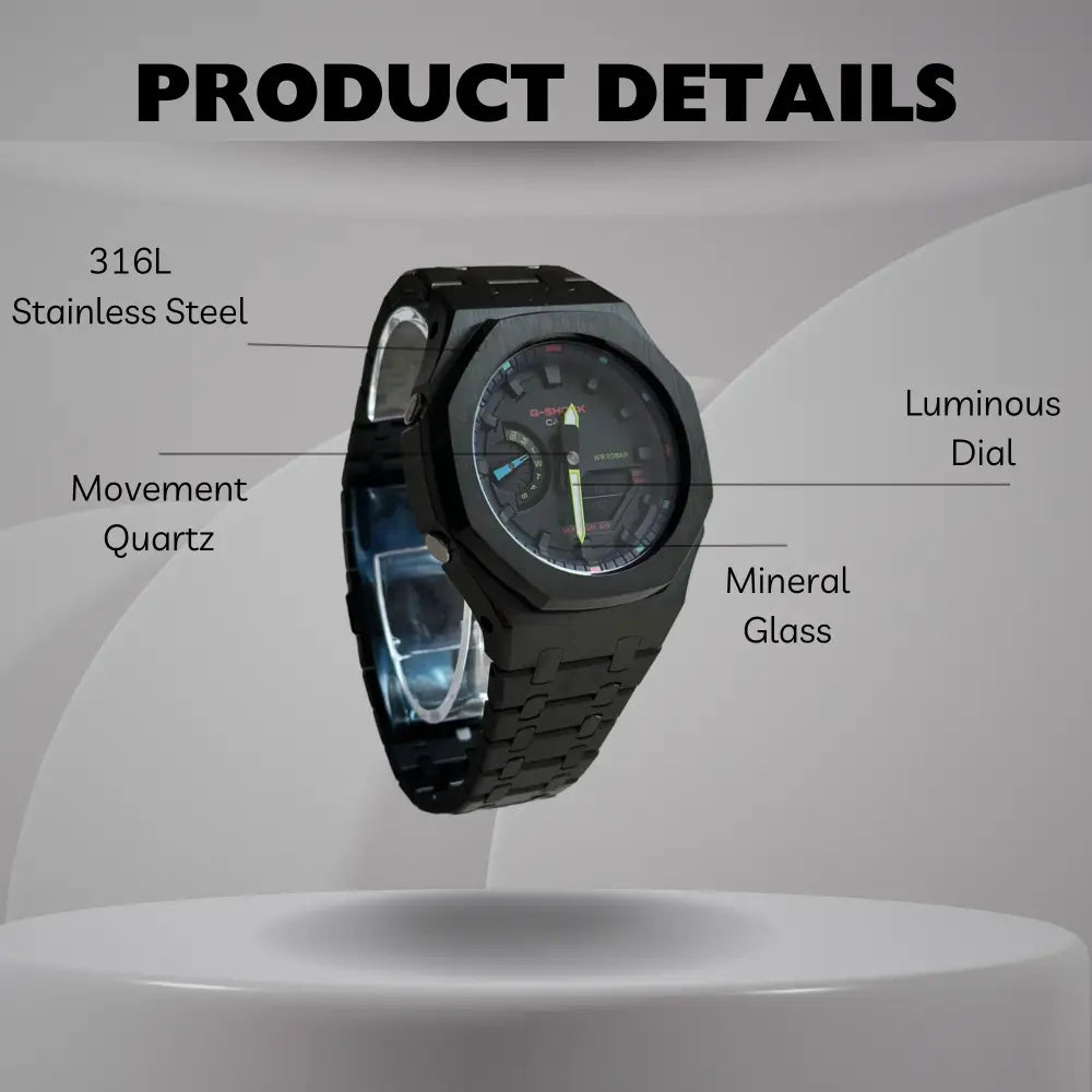 Montre CasiOak Custom – Black Purple - Mod G-Shock GA2100