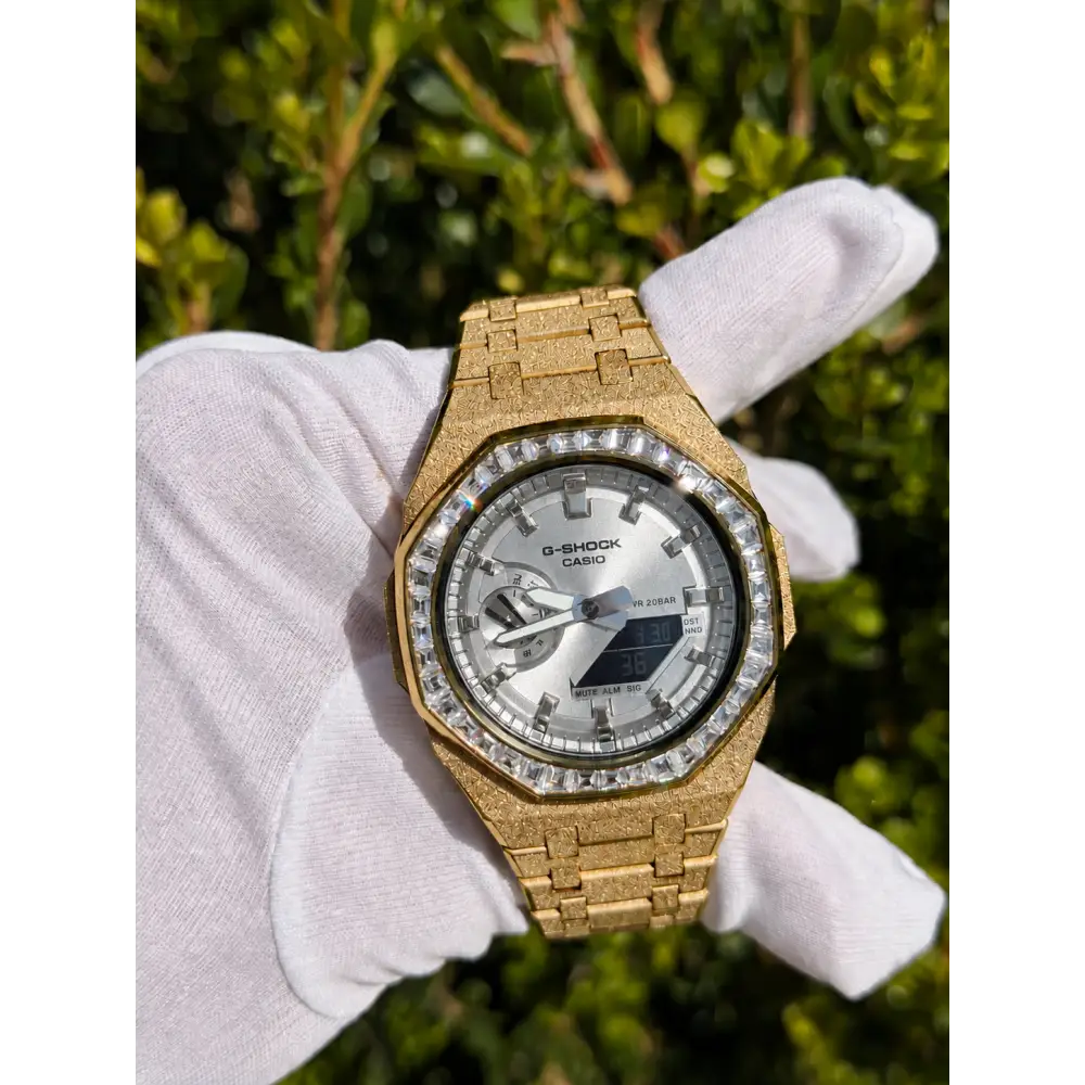 Montre CasiOak Custom – Black Silver Frosted Diamond - Mod G-Shock GA2100