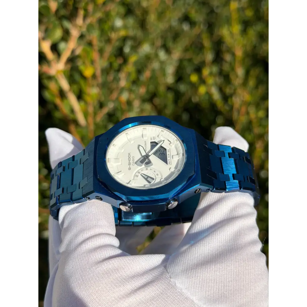 Montre CasiOak Custom – Dark Blue White - Mod G-Shock GA2100