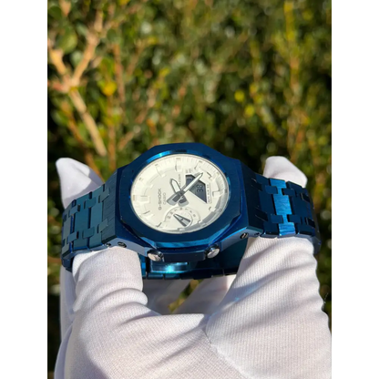 Montre CasiOak Custom – Dark Blue White - Mod G-Shock GA2100