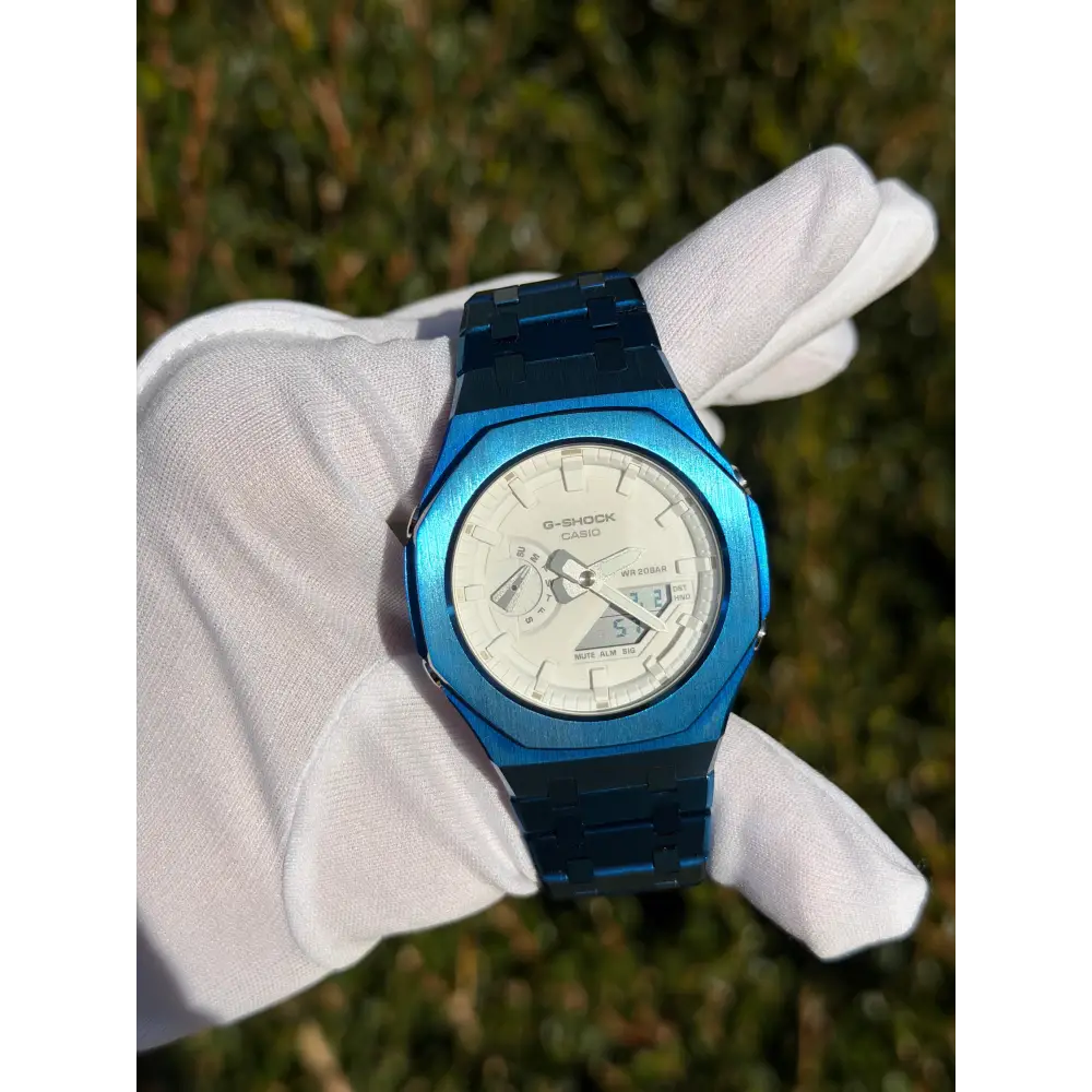 Montre CasiOak Custom – Dark Blue White - Mod G-Shock GA2100