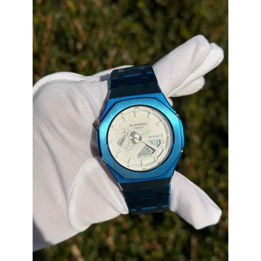 Montre CasiOak Custom – Dark Blue White - Mod G-Shock GA2100