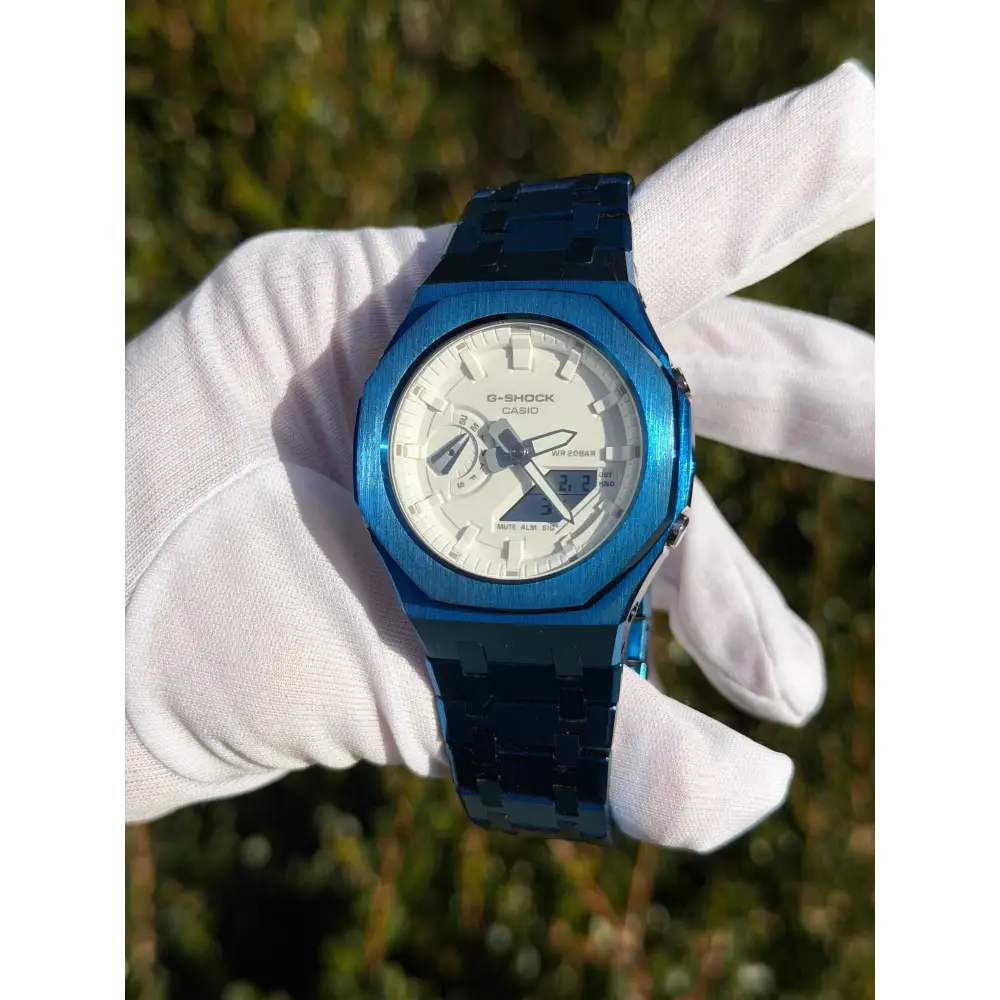 Montre CasiOak Custom – Dark Blue White - Mod G-Shock GA2100