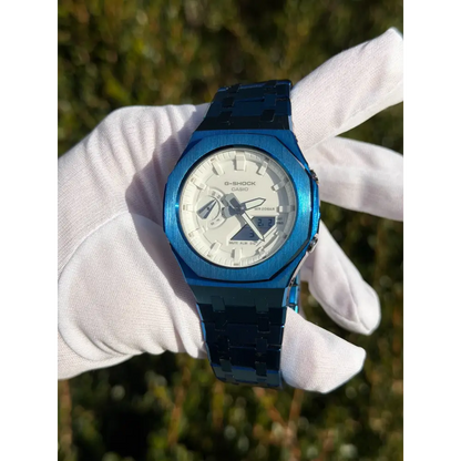 Montre CasiOak Custom – Dark Blue White - Mod G-Shock GA2100