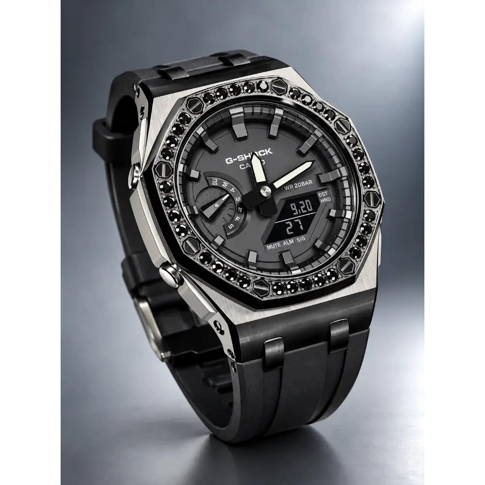 Montre CasiOak Custom – Diamond Deep Black - Mod G-Shock GA2100