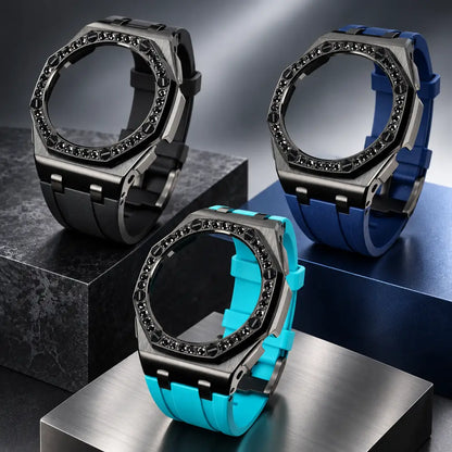 Montre CasiOak Custom – Diamond Deep Black - Mod G-Shock GA2100