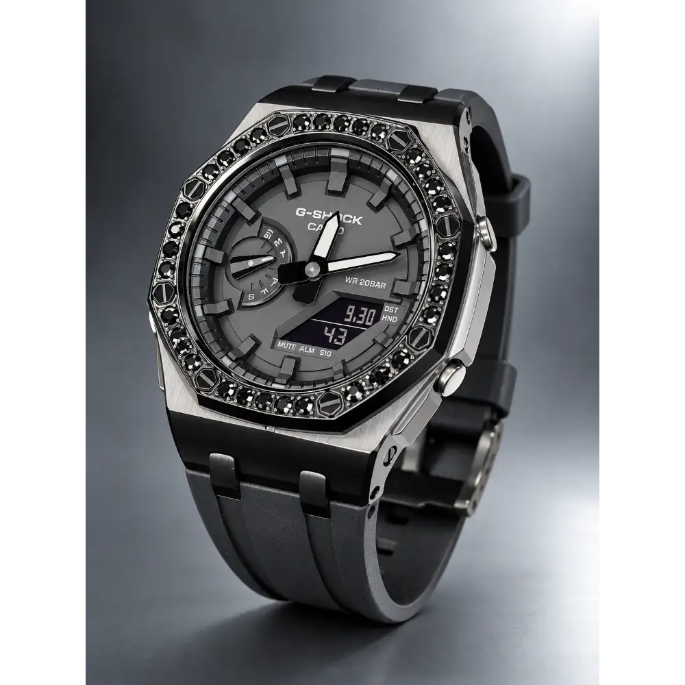 Montre CasiOak Custom – Diamond Deep Black - Mod G-Shock GA2100