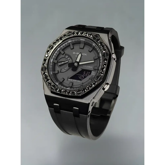 Montre CasiOak Custom – Diamond Deep Black - Mod G-Shock GA2100