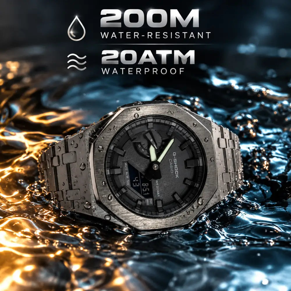 Montre Personnalisée Casio G-Shock - Full Black - GA-2100 Custom Casioak