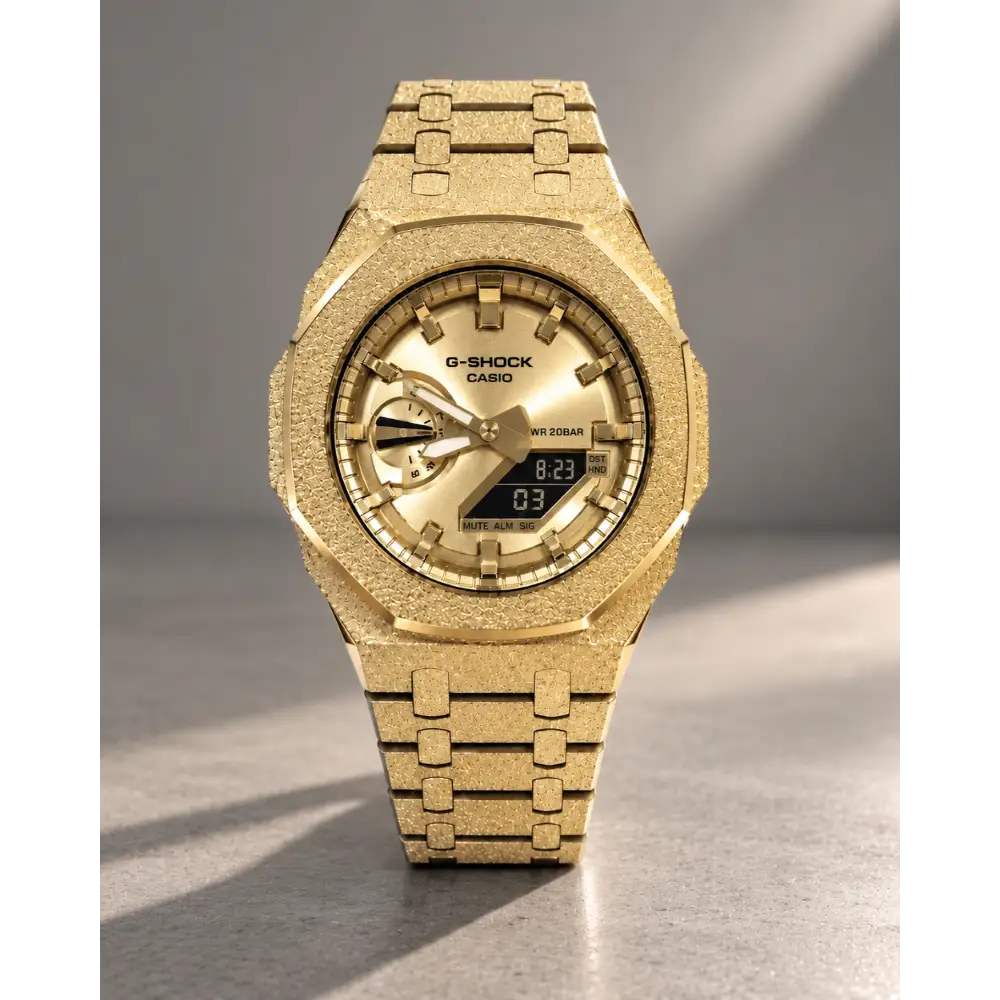 Montre CasiOak Custom – Full Gold Frosted - Mod G-Shock GA2100