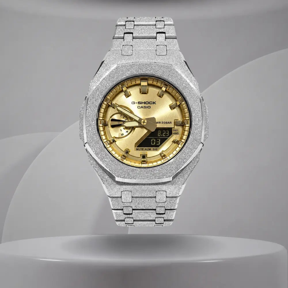 Montre CasiOak Custom – Full Gold Frosted - Mod G-Shock GA2100