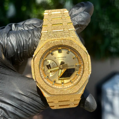 Montre CasiOak Custom – Full Gold Frosted - Mod G-Shock GA2100