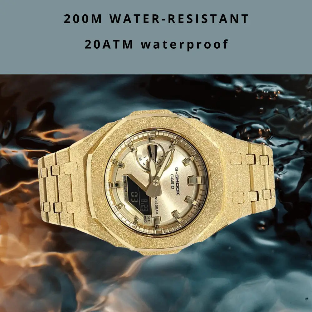 Montre CasiOak Custom – Full Gold Frosted - Mod G-Shock GA2100