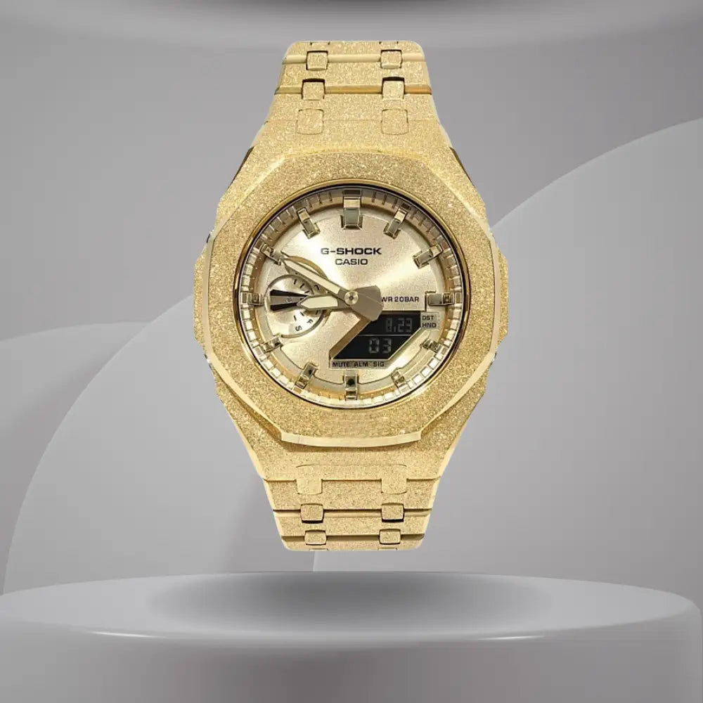 Montre CasiOak Custom – Full Gold Frosted - Mod G-Shock GA2100