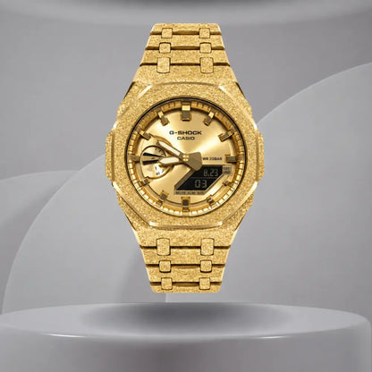 Montre CasiOak Custom – Full Gold Frosted - Mod G-Shock GA2100