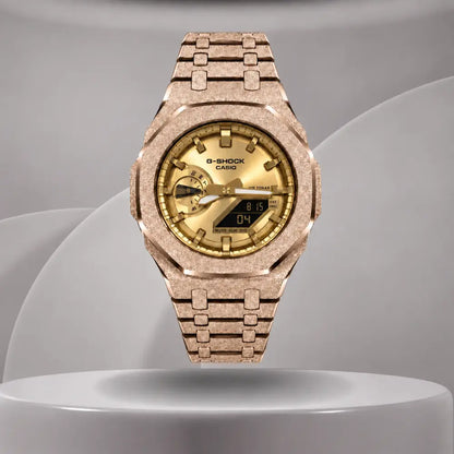 Montre CasiOak Custom – Full Gold Frosted - Mod G-Shock GA2100